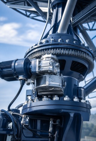 Gruppo di azimut di una montatura d'antenna