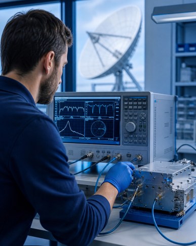Misure in radiofrequenza su un sottosistema a microonde